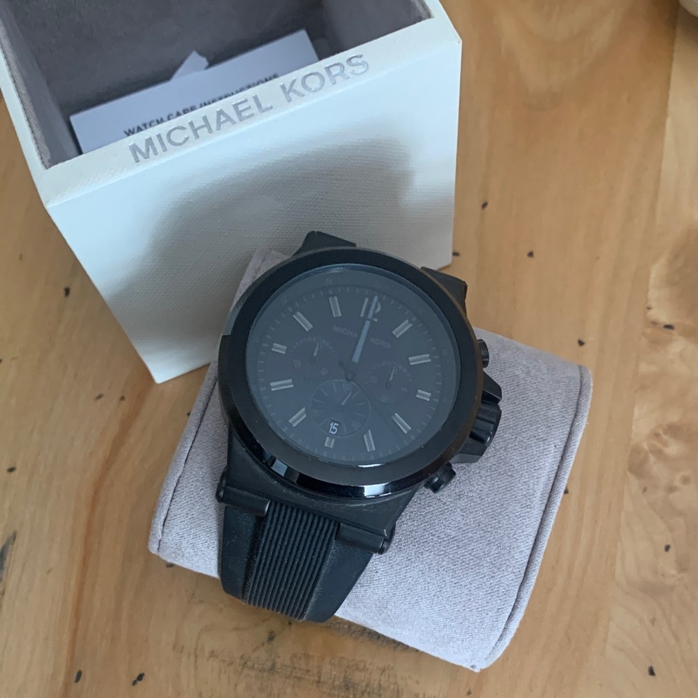 Michael Kors Black Silicone Men's Watch. NOT FOR SALE